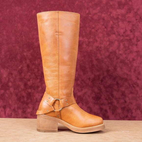 Dingo Women Casbah Tan Leather Harness Pull-on Bohemian Knee Boots sz 9.5 - Picture 10 of 10